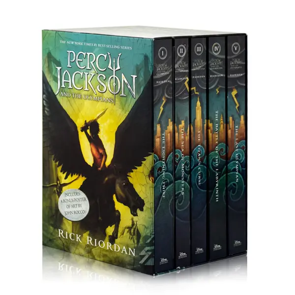 5 Books Percy Jackson & The Olympians English Original Novel Books Children's English Picture Book(No Box）